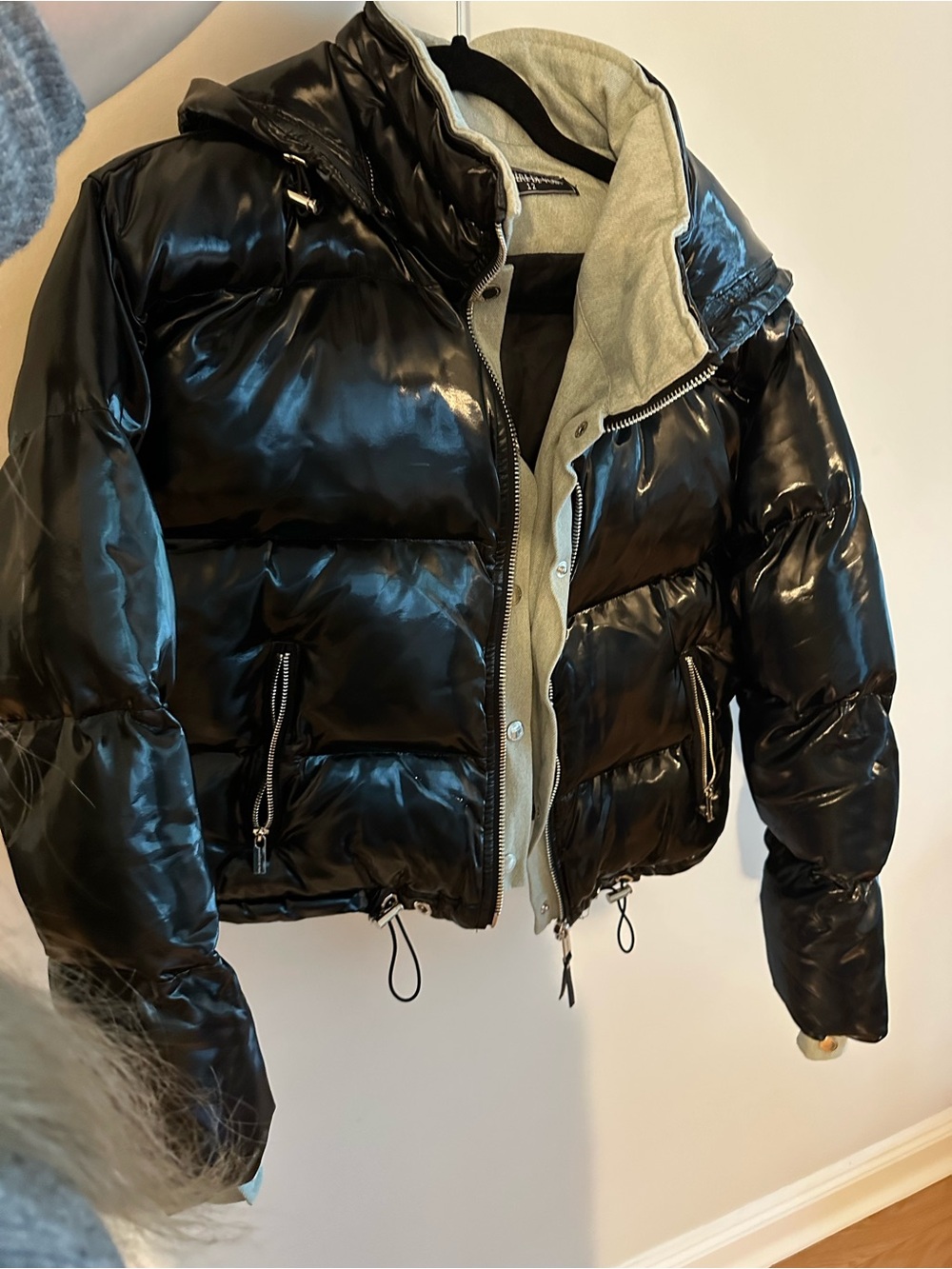 Manière De Voir Paris Oversized Glossy Puffer Jacket – UK 12 / US 8